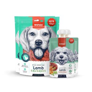 غذای تشویقی سگ برند wanpy با طعم گوشت بره